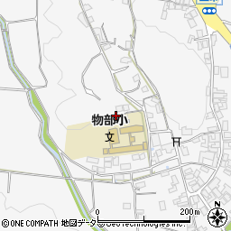 京都府綾部市物部町北前田周辺の地図