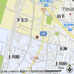 愛知県一宮市北方町北方下宝江99周辺の地図