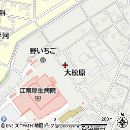 愛知県江南市高屋町大松原周辺の地図