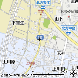 愛知県一宮市北方町北方下宝江9周辺の地図