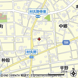 愛知県江南市村久野町中郷82周辺の地図