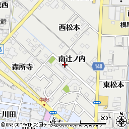 愛知県一宮市北方町中島（南辻ノ内）周辺の地図