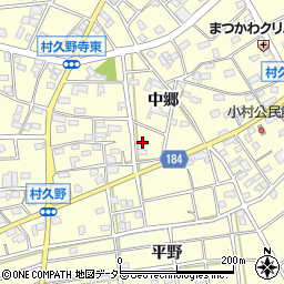 愛知県江南市村久野町中郷150周辺の地図