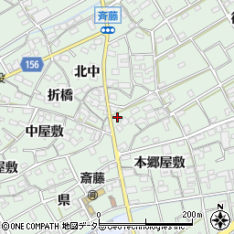 愛知県丹羽郡扶桑町斎藤本郷屋敷104周辺の地図
