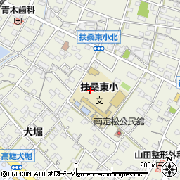 愛知県丹羽郡扶桑町高雄定松郷周辺の地図