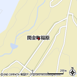鳥取県倉吉市関金町福原周辺の地図