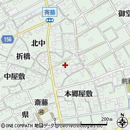 愛知県丹羽郡扶桑町斎藤本郷屋敷111周辺の地図