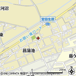 愛知県江南市宮田町菖蒲池136周辺の地図