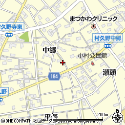 愛知県江南市村久野町中郷135周辺の地図