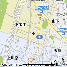 愛知県一宮市北方町北方下宝江8周辺の地図