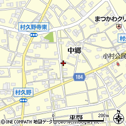 愛知県江南市村久野町中郷148周辺の地図