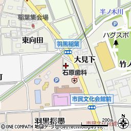 愛知県犬山市羽黒三反田周辺の地図
