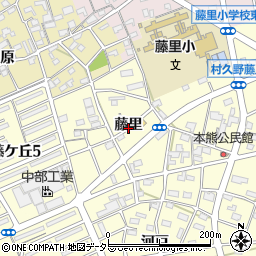 愛知県江南市村久野町藤里周辺の地図