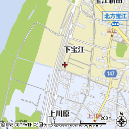 愛知県一宮市北方町北方下宝江15周辺の地図