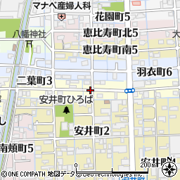 岐阜県大垣市二葉町周辺の地図