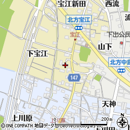 愛知県一宮市北方町北方下宝江6周辺の地図