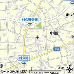 愛知県江南市村久野町中郷37周辺の地図