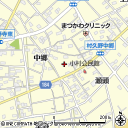愛知県江南市村久野町中郷268周辺の地図