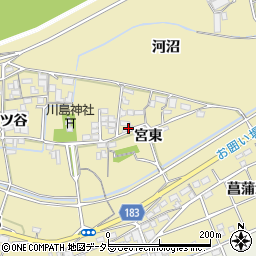 愛知県江南市宮田町宮東105周辺の地図