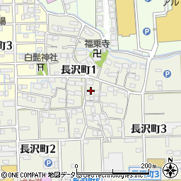 岐阜県大垣市長沢町1丁目周辺の地図