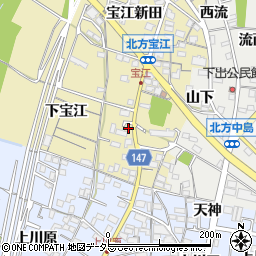 愛知県一宮市北方町北方下宝江4周辺の地図