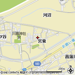 愛知県江南市宮田町宮東103周辺の地図
