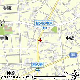 愛知県江南市村久野町中郷33周辺の地図