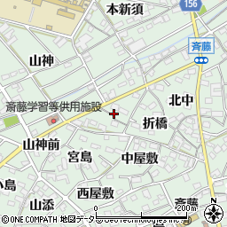愛知県丹羽郡扶桑町斎藤北脇周辺の地図
