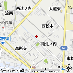 愛知県一宮市北方町中島周辺の地図