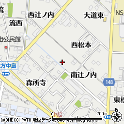 愛知県一宮市北方町中島周辺の地図
