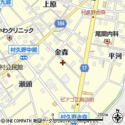 愛知県江南市村久野町金森周辺の地図