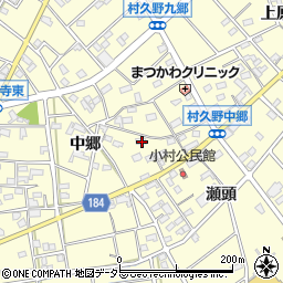 愛知県江南市村久野町中郷274周辺の地図