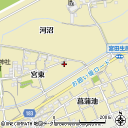 愛知県江南市宮田町宮東238周辺の地図