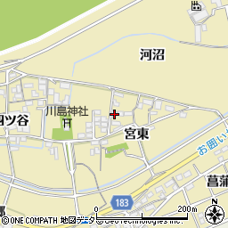 愛知県江南市宮田町宮東94周辺の地図