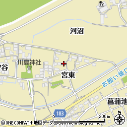 愛知県江南市宮田町宮東99周辺の地図