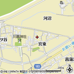 愛知県江南市宮田町宮東97周辺の地図