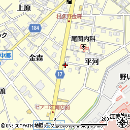 愛知県江南市村久野町平河106周辺の地図