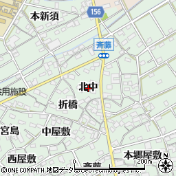 愛知県丹羽郡扶桑町斎藤北中周辺の地図