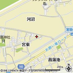 愛知県江南市宮田町宮東236周辺の地図