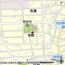 愛知県江南市村久野町寺町周辺の地図