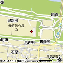 愛知県一宮市光明寺東神明周辺の地図
