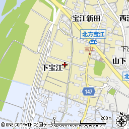 愛知県一宮市北方町北方下宝江40周辺の地図