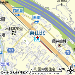 東山北駅周辺の地図