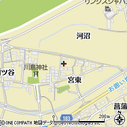 愛知県江南市宮田町宮東88周辺の地図