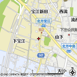 愛知県一宮市北方町北方下宝江3周辺の地図