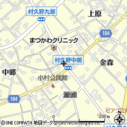愛知県江南市村久野町中郷284周辺の地図