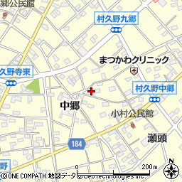 愛知県江南市村久野町中郷241周辺の地図