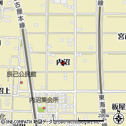 愛知県一宮市北方町北方内沼周辺の地図