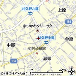 愛知県江南市村久野町中郷217周辺の地図