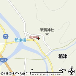 兵庫県養父市稲津195周辺の地図